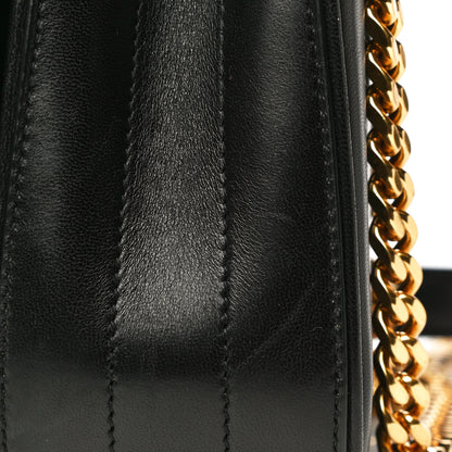 Saint Laurent Lambskin Matelasse Monogram Small Vicky Chain Bag Black 14 of 17