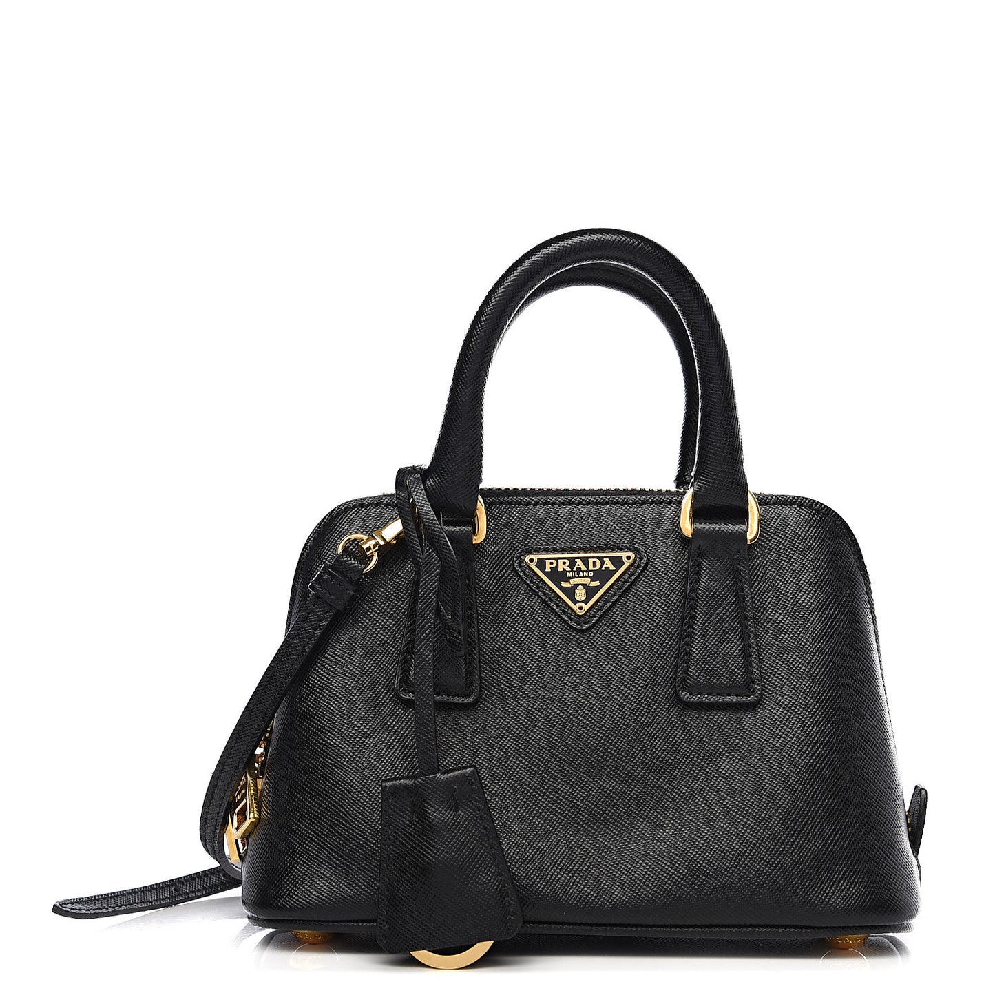 Saffiano Lux Mini Promenade Tote Black