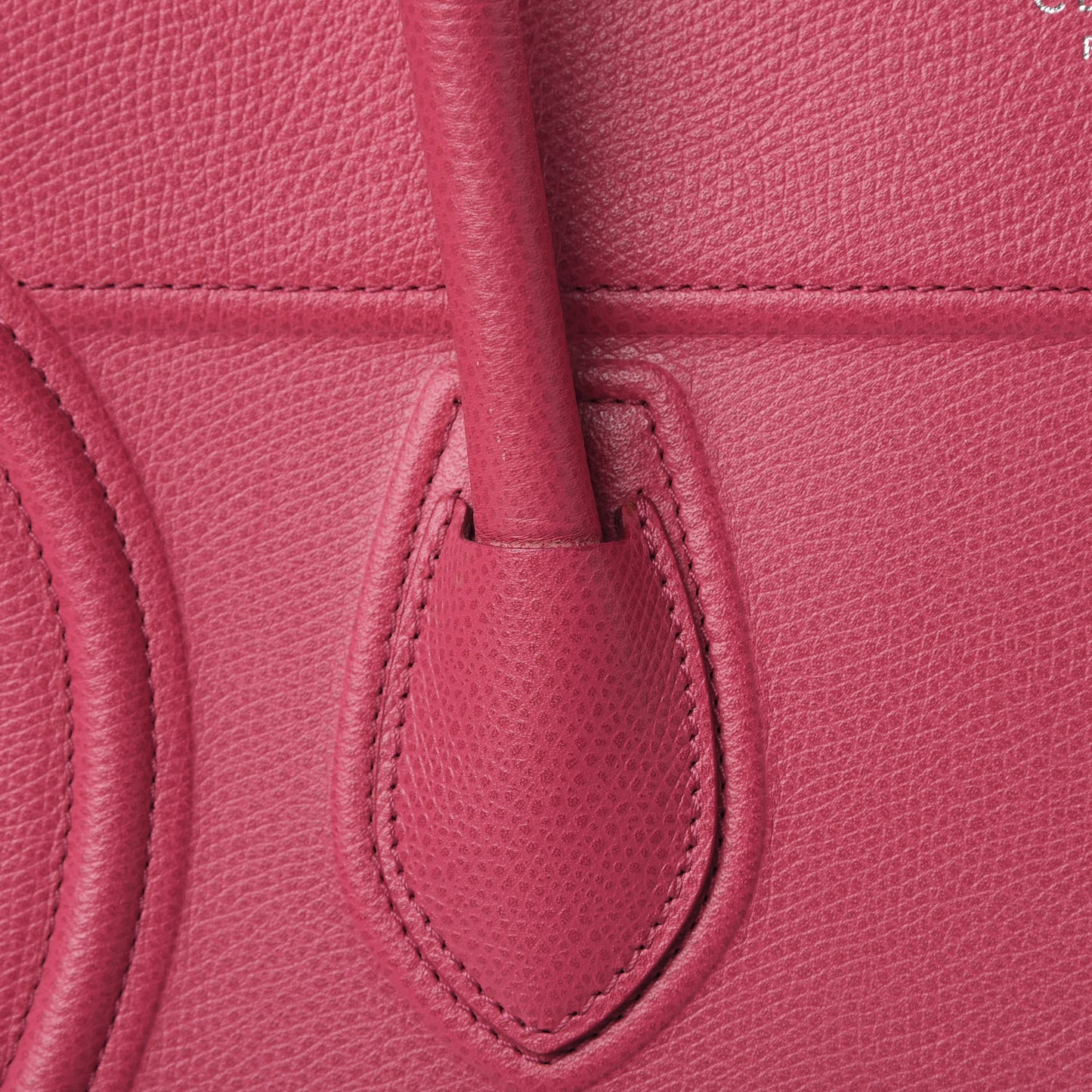 Grained Calfskin Medium Phantom Luggage Fuchsia