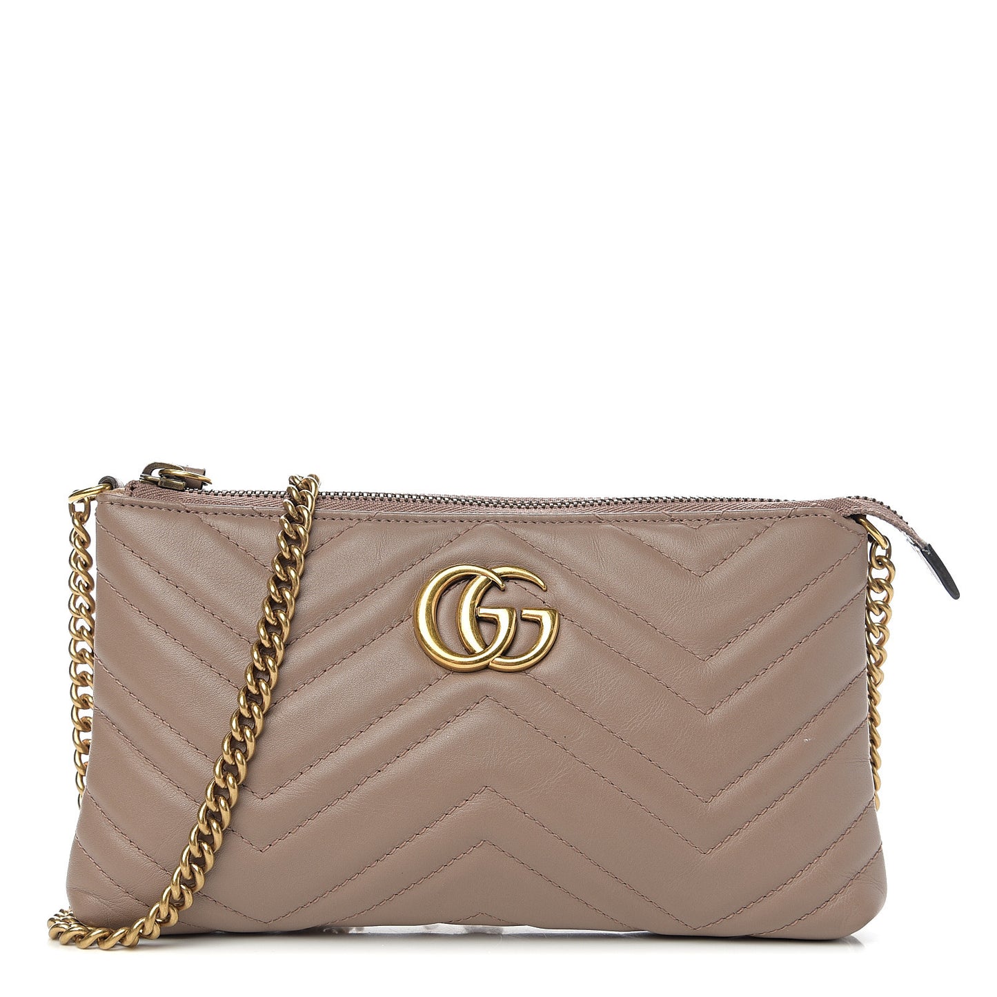 Calfskin Matelasse Mini GG Marmont Chain Bag Porcelain Rose