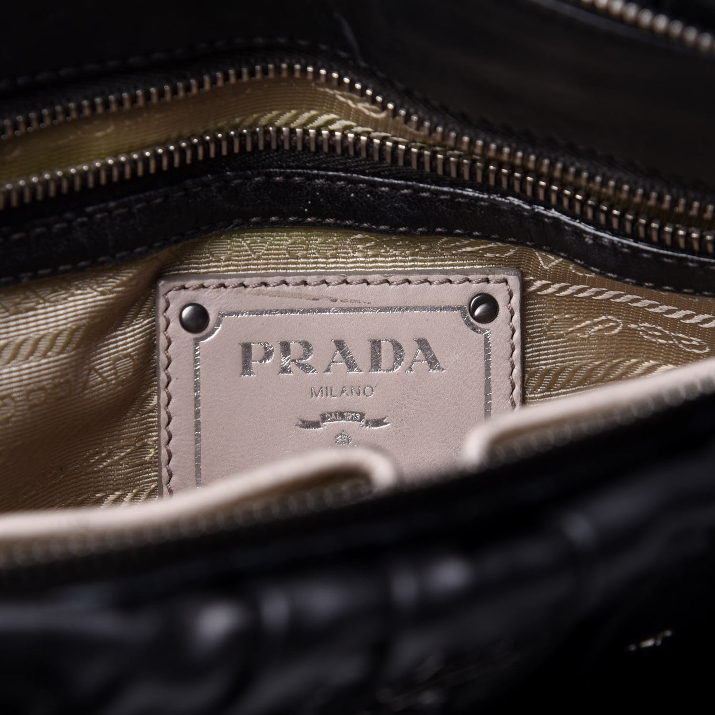 Nappa Gaufre Tote Black