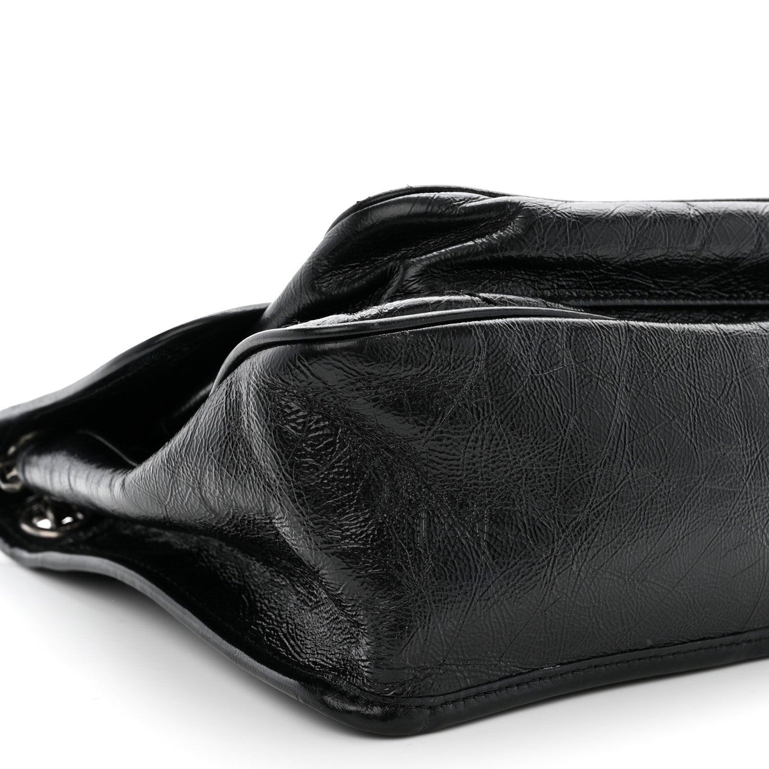Saint Laurent Crinkled Calfskin Matelasse Monogram Medium Niki Chain Satchel Black 9 of 12