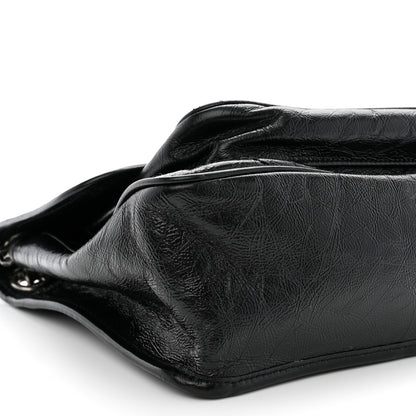 Saint Laurent Crinkled Calfskin Matelasse Monogram Medium Niki Chain Satchel Black 9 of 12
