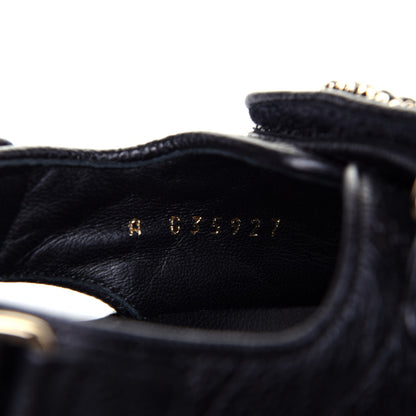 Chanel Grained Calfskin Velcro Dad Sandals 36.5 Black 10 of 13