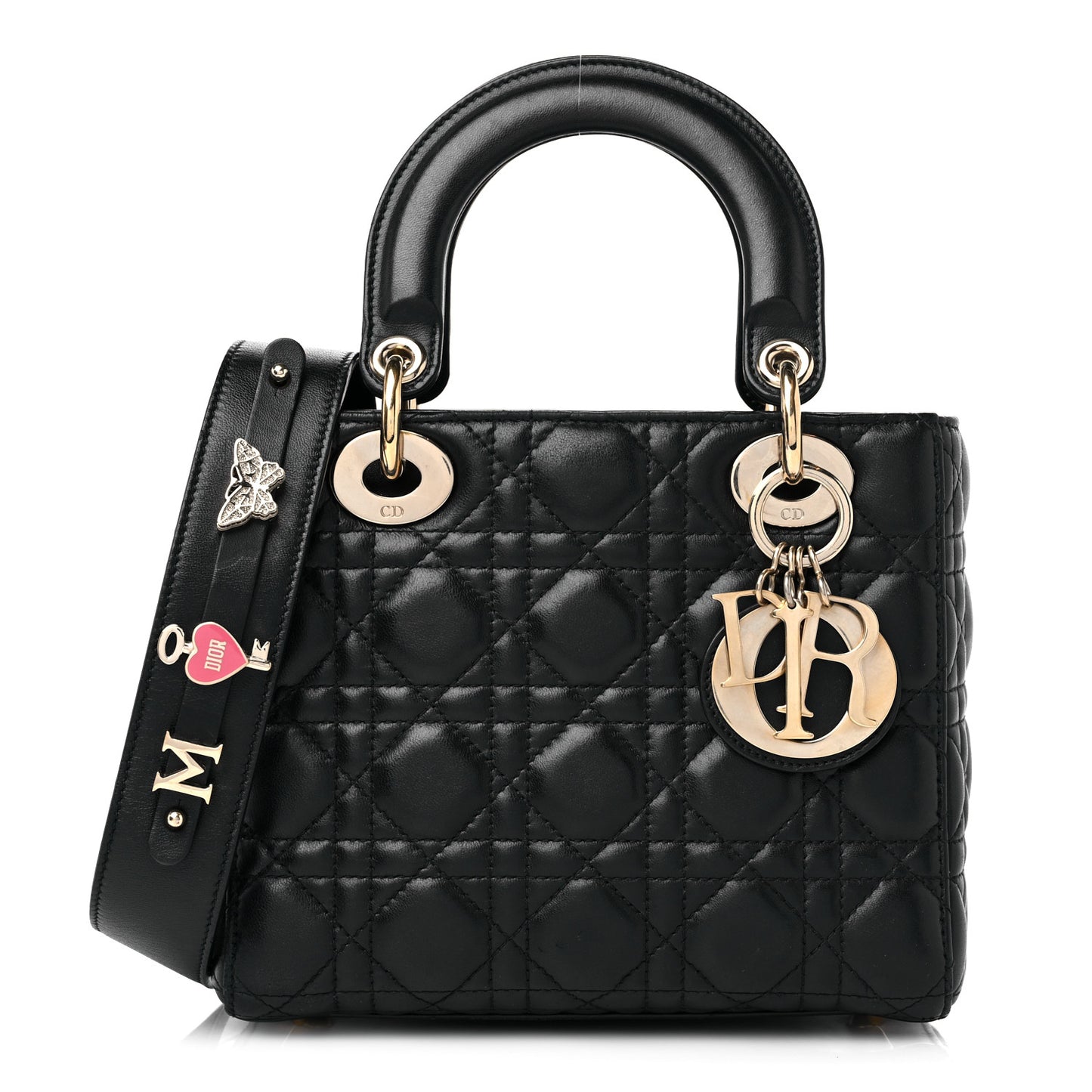 Lambskin Cannage Small My ABCDior Lady Dior Black