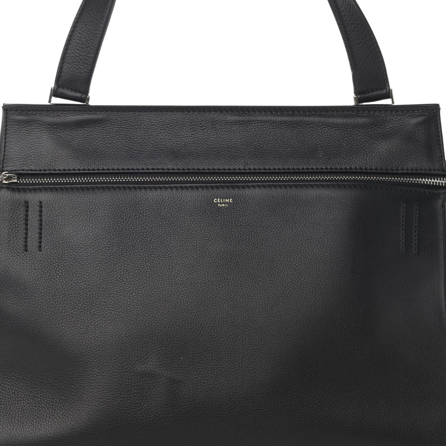 Supple Calfskin Large Edge Shoulder Bag Black