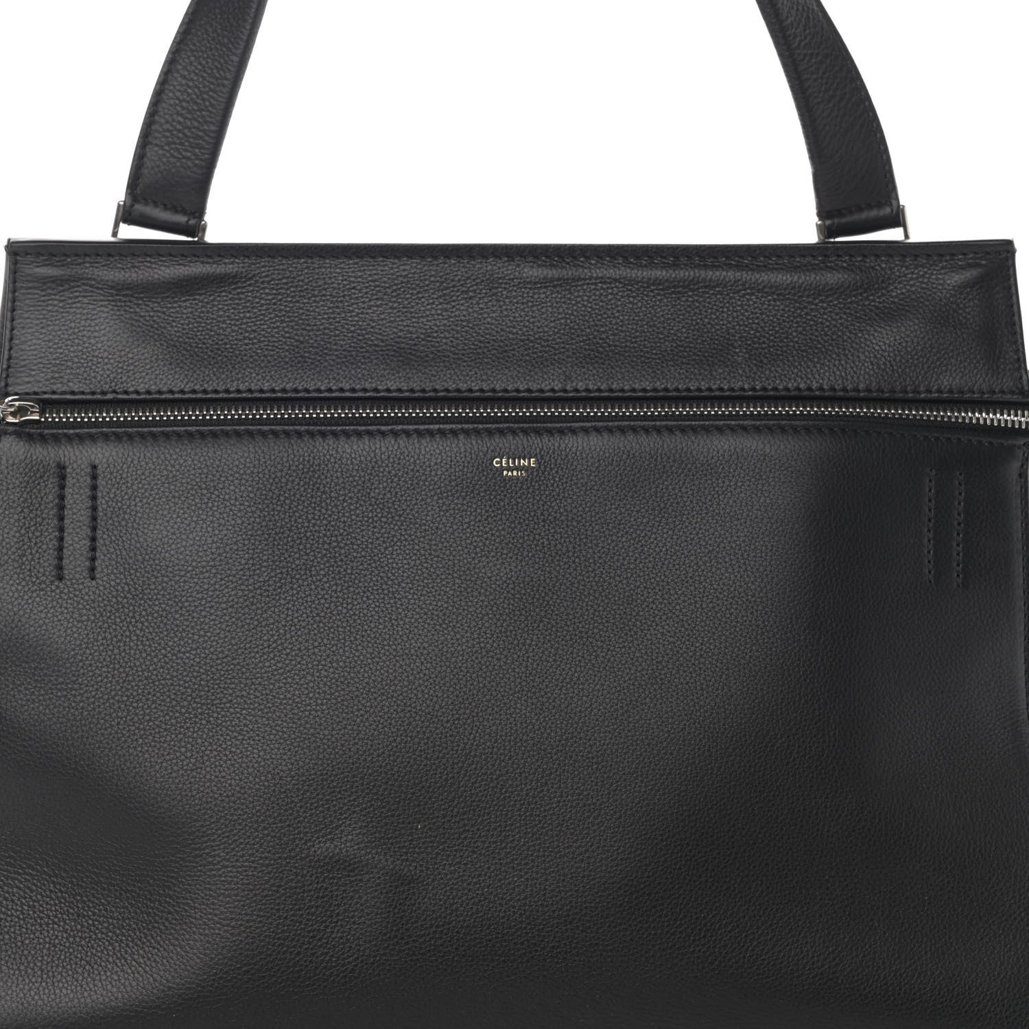 Celine Supple Calfskin Large Edge Shoulder Bag Black 8 of 17