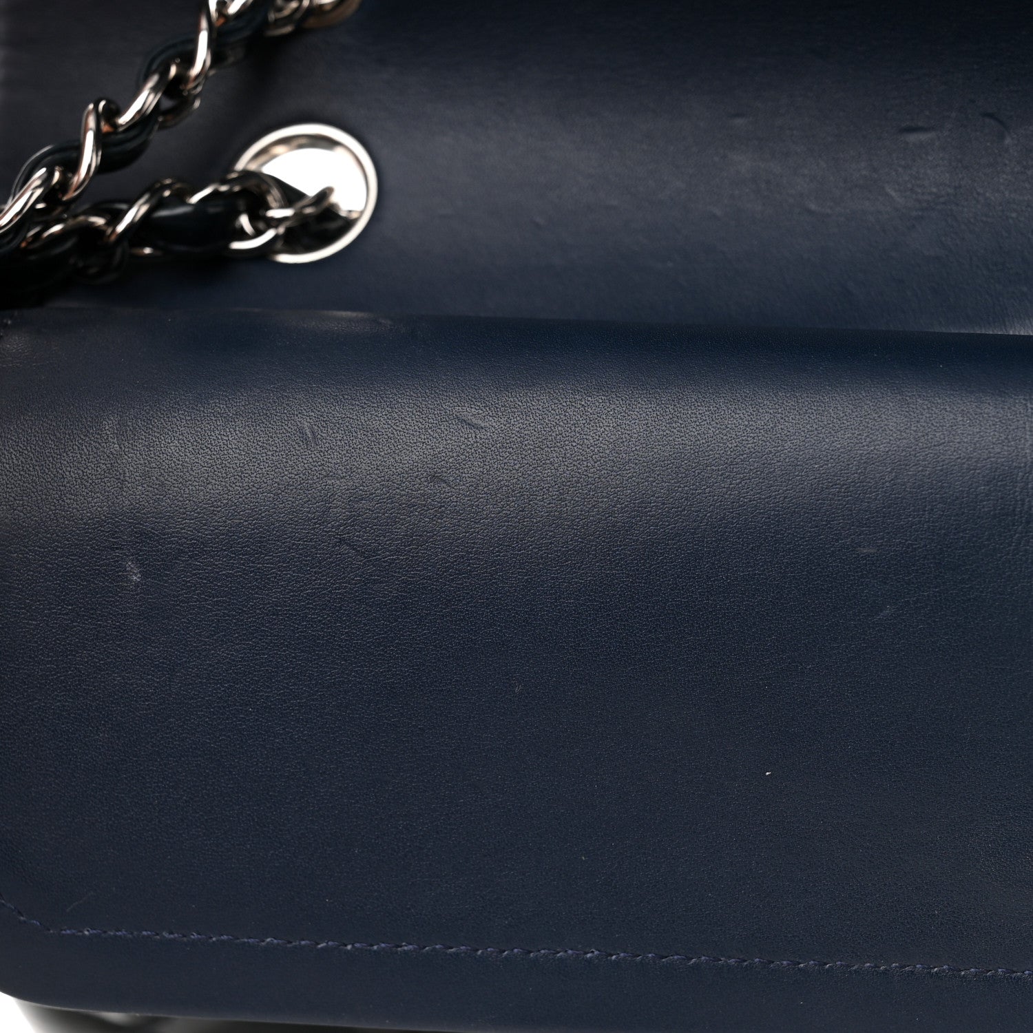 Chanel Patent Quilted Medium Double Flap Navy 12 of 14
