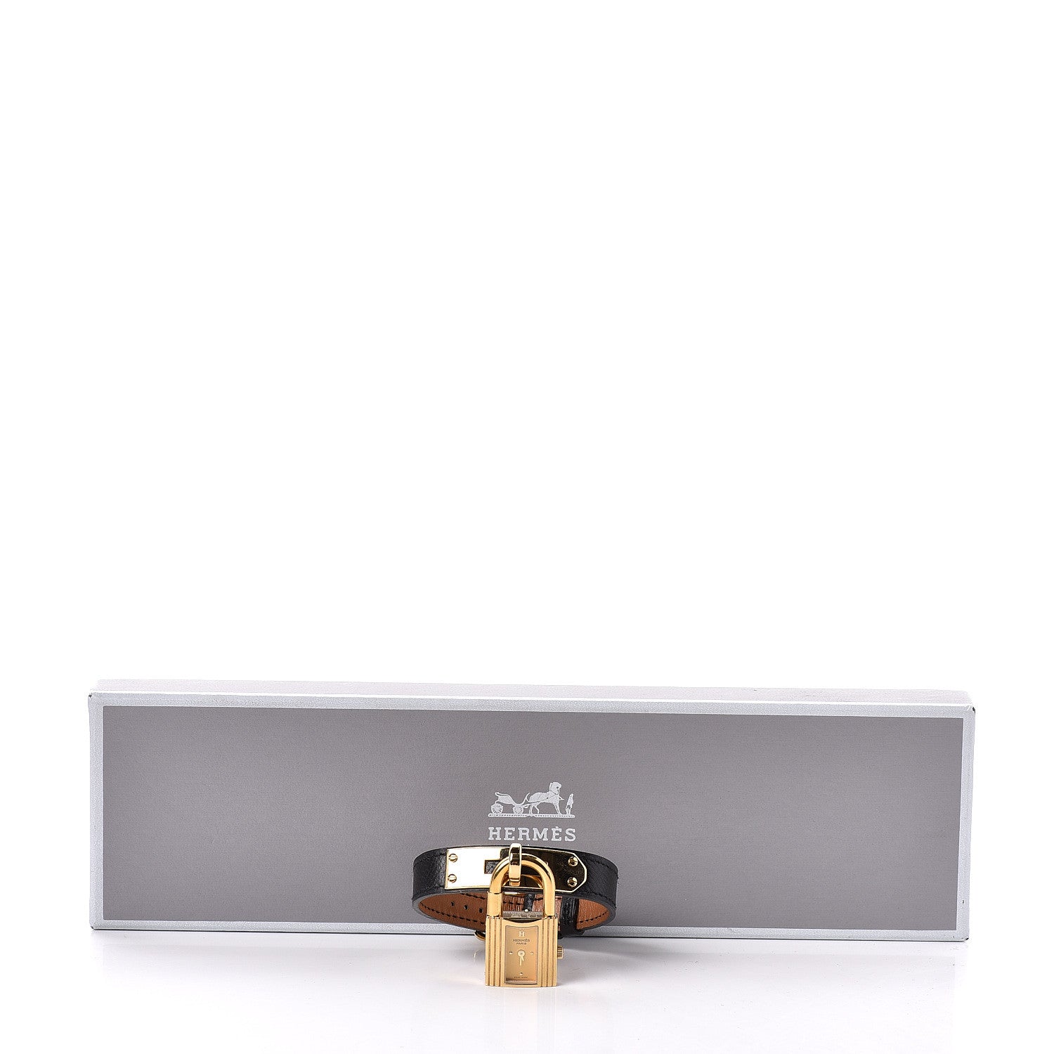 Hermes Stainless Steel Courchevel 20mm Kelly Cadena Quartz Watch Noir 7 of 7