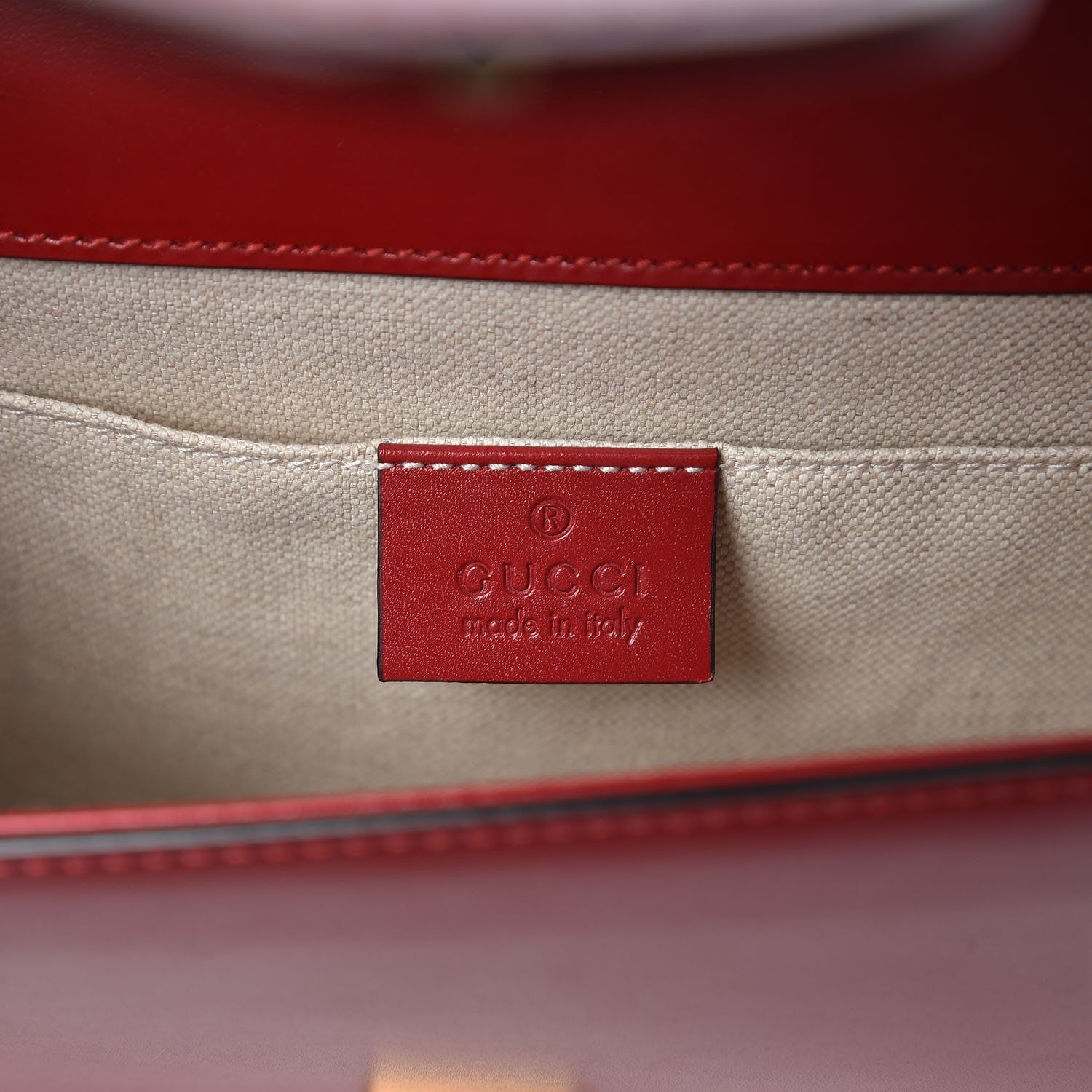 Gucci Knight Calfskin Small GG Marmont Chain Handle Bag Hibiscus Red 7 of 8