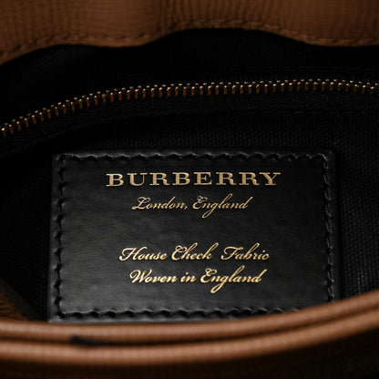 Burberry Derby Calfskin House Check Small Camberley Dark Sand 6 of 9