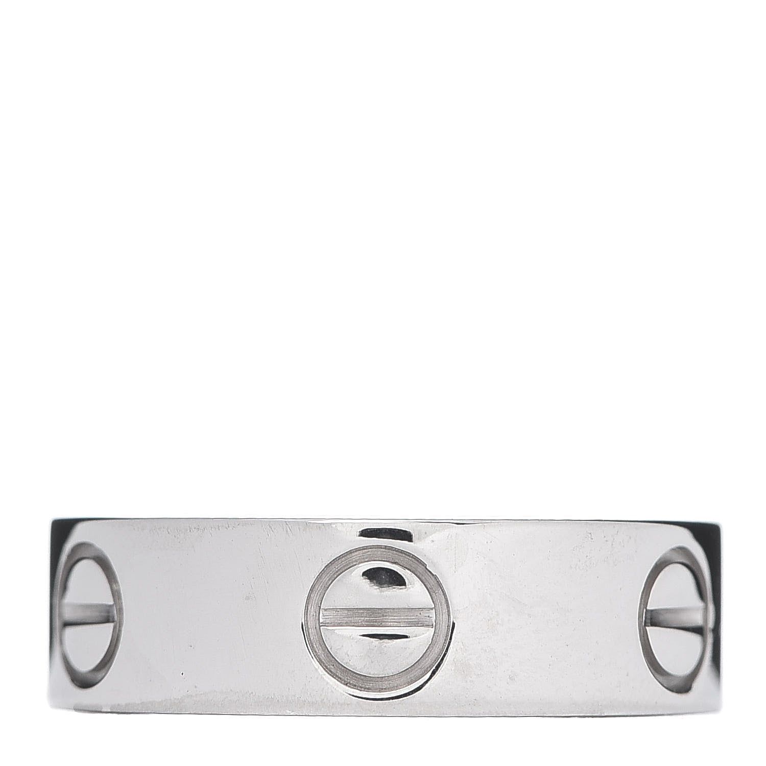 Cartier 18K White Gold 5.5mm LOVE Ring 51 5.75 1 of 4