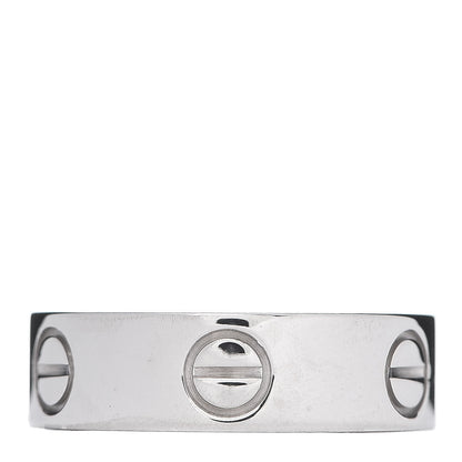 Cartier 18K White Gold 5.5mm LOVE Ring 51 5.75 1 of 4