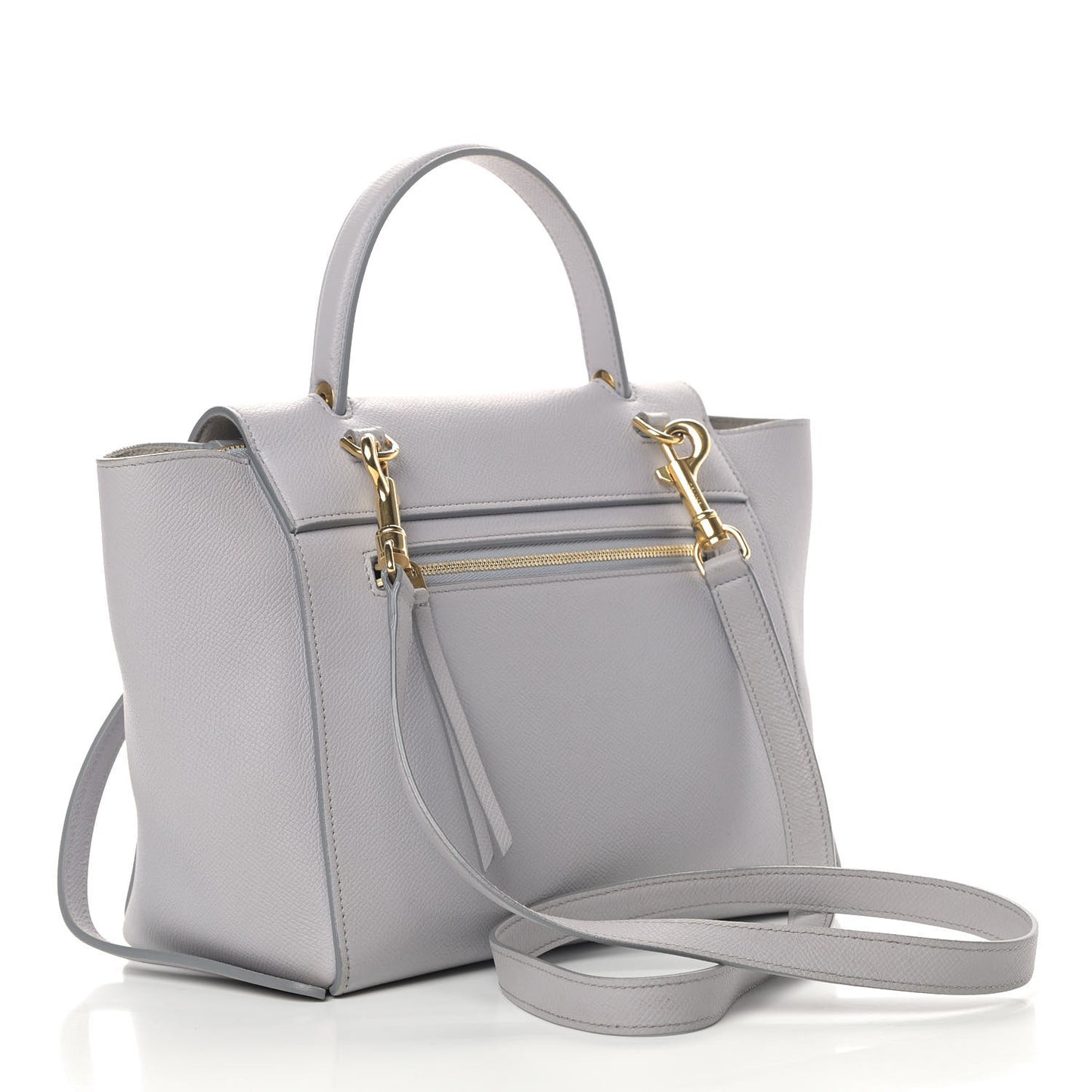 Grained Calfskin Micro Belt Bag Pearl Blue