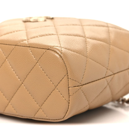 Chanel Caviar Quilted Hobo Dark Beige 10 of 11