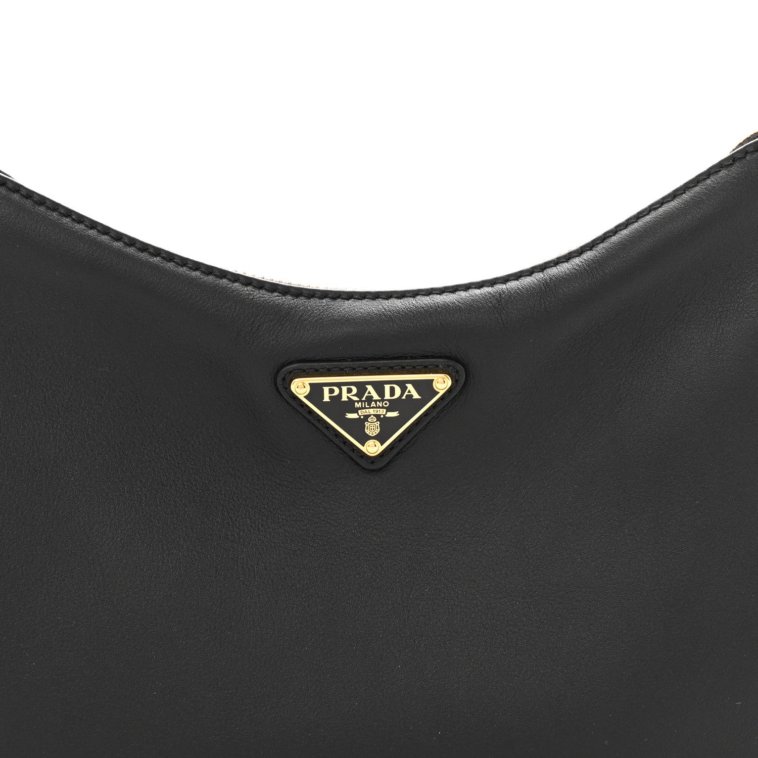 Prada Soft Calfskin Medium Aimee Shoulder Bag Black 1888412