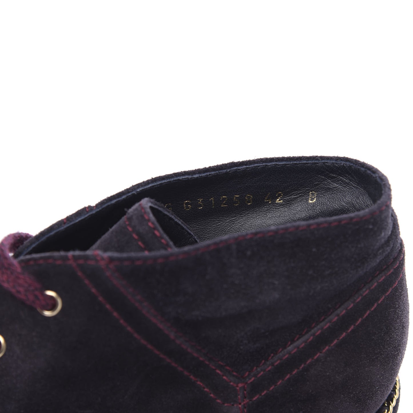 Suede Lace Up Wedge Booties 42 Dark Blue