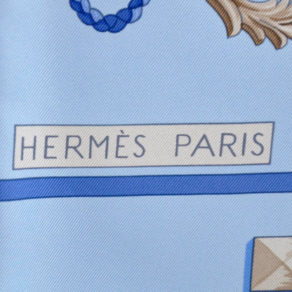 Hermes Silk Keys Les Cles Scarf 90 Light Bleu 3 of 8