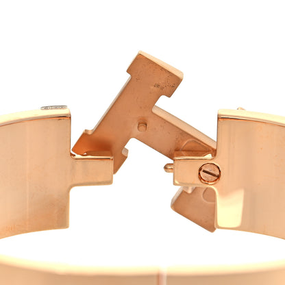 Hermes Enamel Wide Clic Clac H Bracelet GM Parme 4 of 5