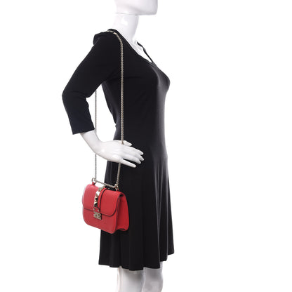 Valentino Garavani Vitello Small Glam Lock Rockstud Flap Red 2 of 11