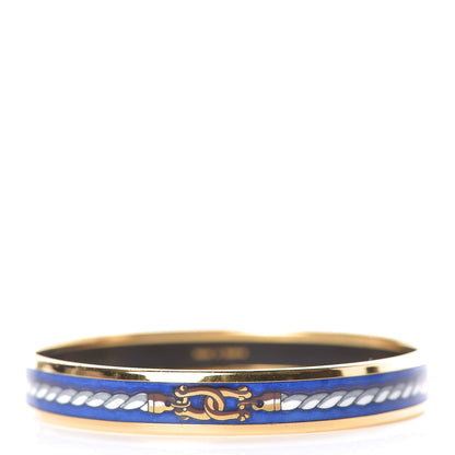 Hermes Enamel Printed Rope Chain Link Narrow Bracelet 65 3 of 5