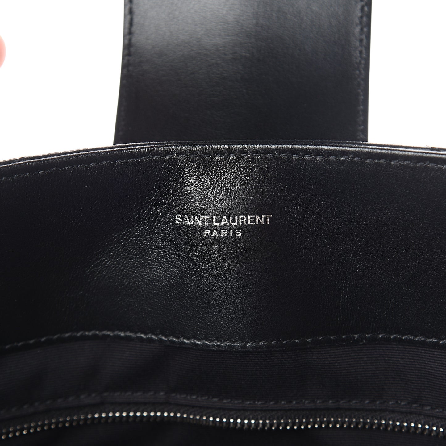 Calfskin Y Quilted Monogram Large Loulou Shopper Black