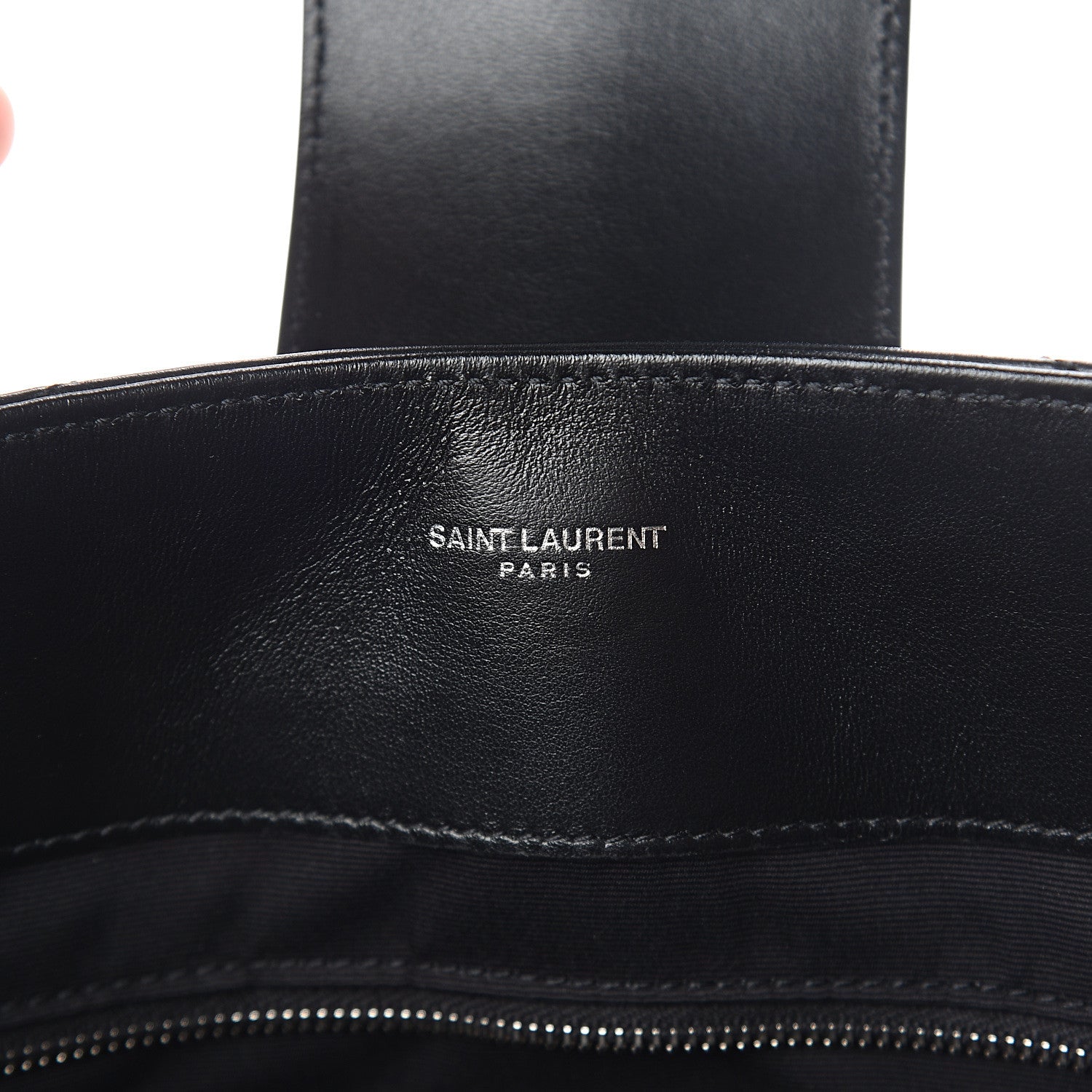 Saint Laurent Calfskin Y Quilted Monogram Large Loulou Shopper Black 6 of 9