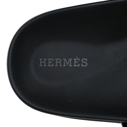 Hermes Calfskin Womens Chypre Sandals 39 Black 8 of 9