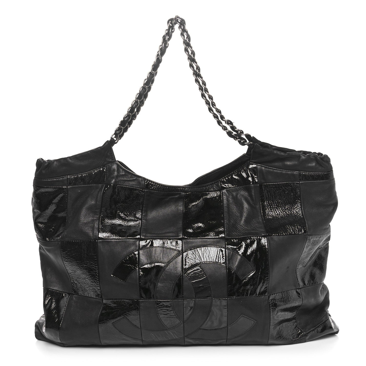 Chanel Patent Patchwork Large Brooklyn Tote Black 1 of 10