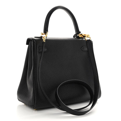Hermes Togo Kelly Retourne 25 Black 3 of 11