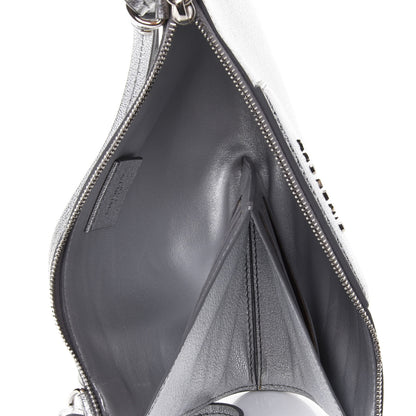Givenchy Metallic Calfskin Iconic Pouch Crossbody Black Silver 4 of 4