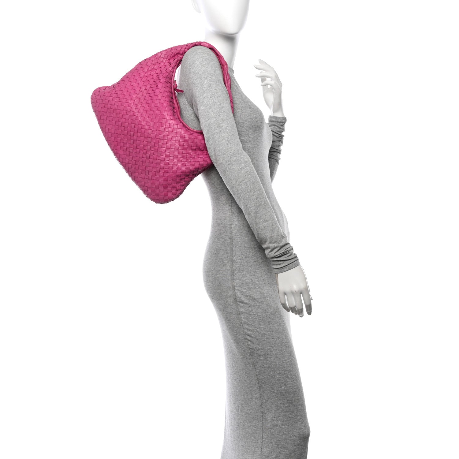 Bottega Veneta Nappa Intrecciato Medium Veneta Hobo Fuchsia 2 of 12