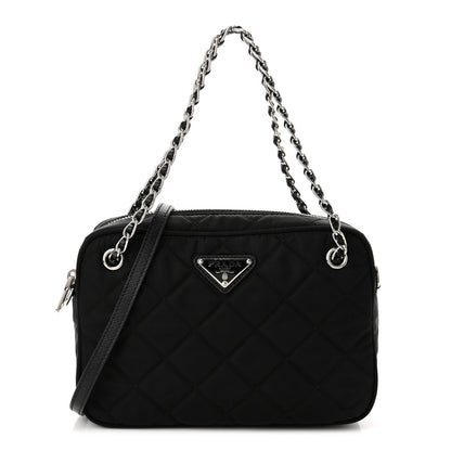 Prada Nylon Tessuto Impuntu Quilted Bandoliera Crossbody Bag Black 1 of 9