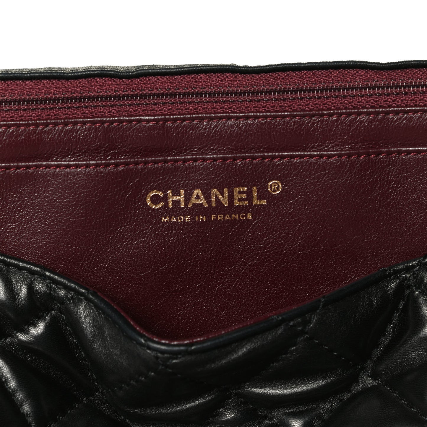 Washed Lambskin Quilted Maxi Single Flap Black