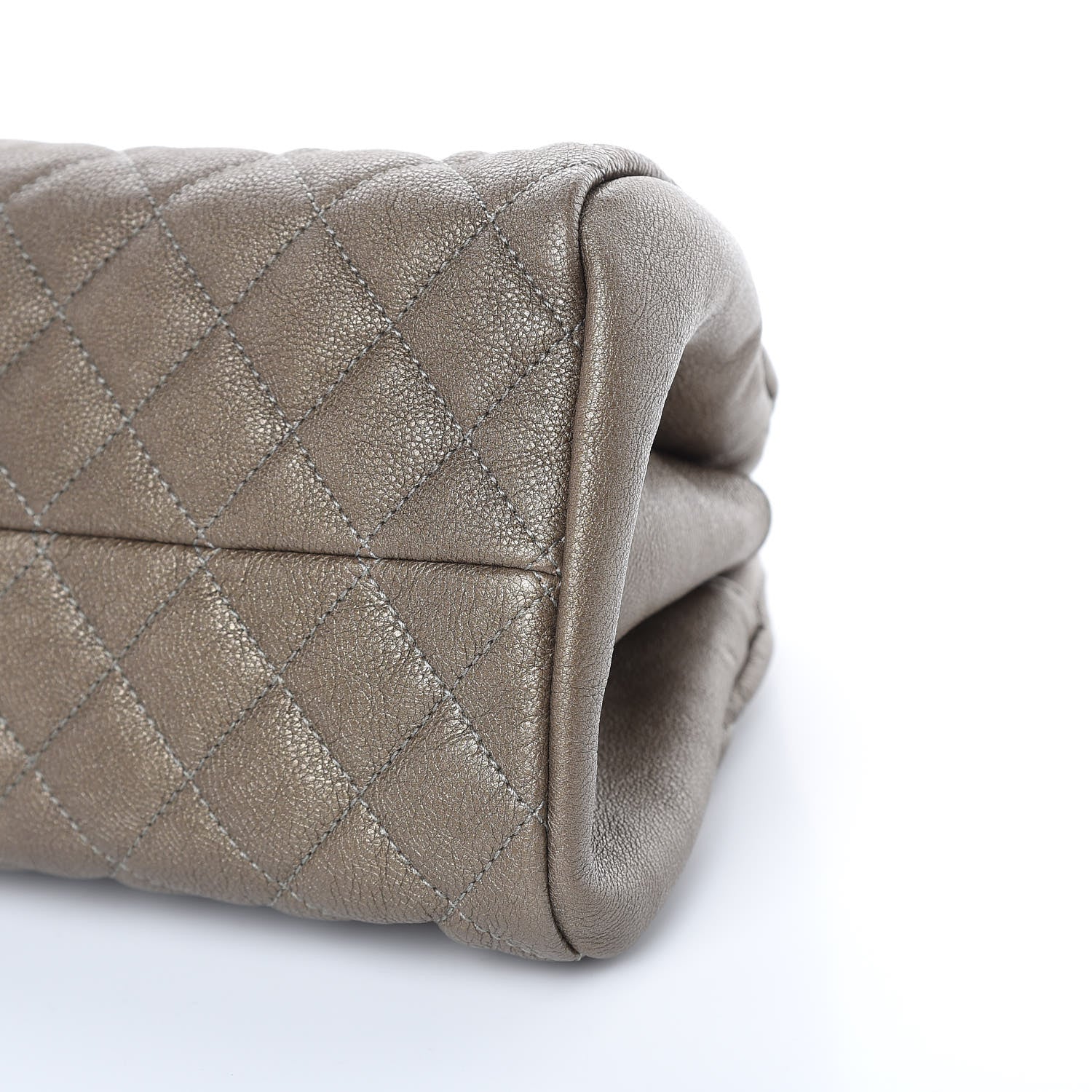 Chanel Metallic Caviar Quilted Medium Just Mademoiselle Beige 9 of 10
