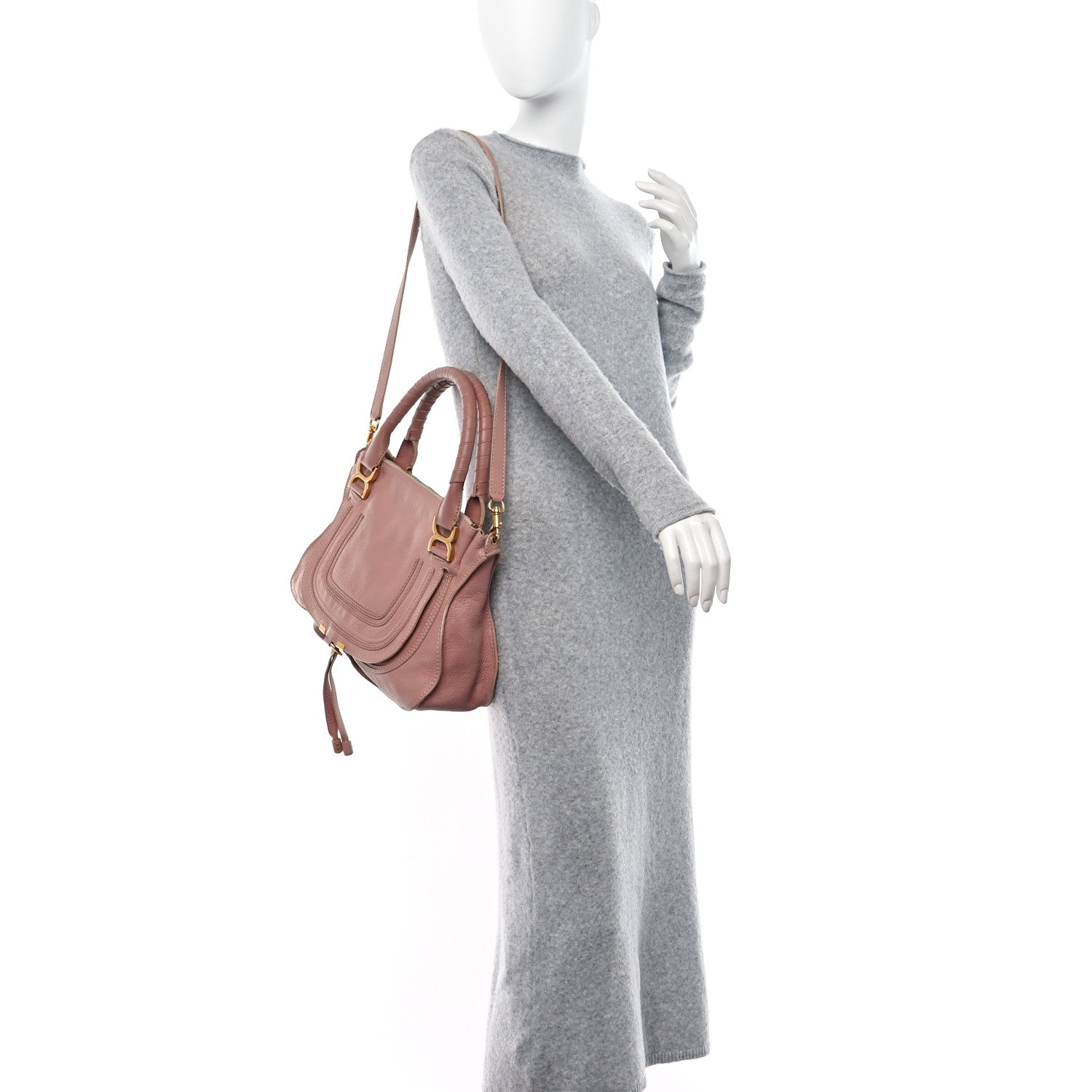 Chloe Calfskin Medium Marcie Satchel Anemone Pink 2 of 14