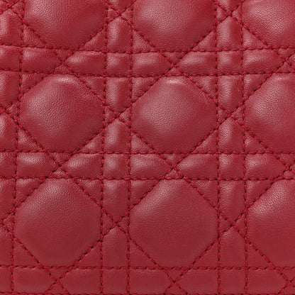 Christian Dior Lambskin Cannage Large Dior Soft Shopping Tote Red 9 of 15