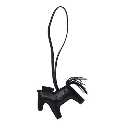 Hermes Milo Lambskin Grigri Rodeo Horse Bag Charm PM So Black 1 of 4