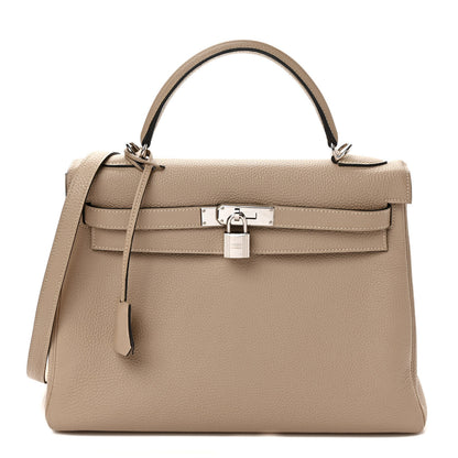 Hermes Togo Kelly Retourne 32 Gris Tourterelle 1 of 9