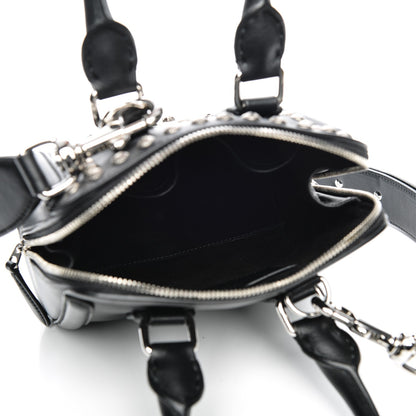 Alexander McQueen Calfskin Studded Crystal Embellished Small Heroine Black 5 of 7