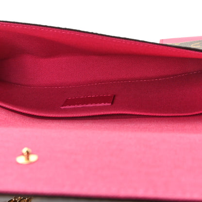 Louis Vuitton Monogram 2021 Christmas Animation Hollywood Pochette Felicie Chain Wallet Fuchsia 9 of 11