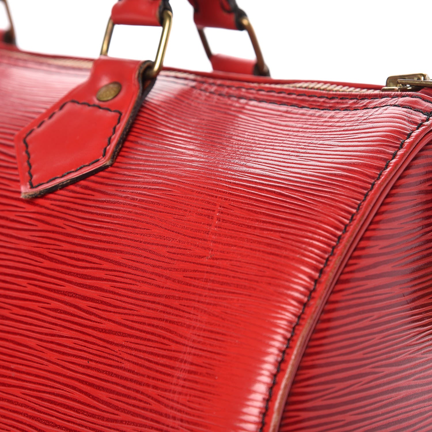Louis Vuitton Epi Speedy 30 Castillan Red 32 of 39