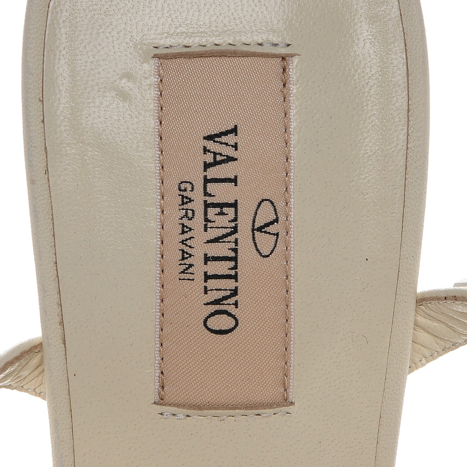 Valentino Garavani Calfskin Lacquered Monochrome Rockstud Ankle Strap 65mm Pumps 41 Ivory 6 of 8