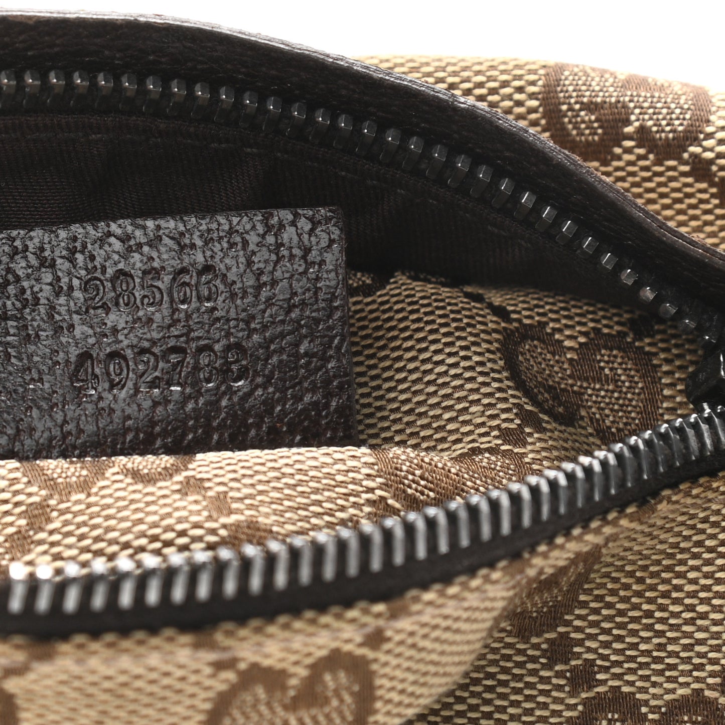 GG Monogram Double Pocket Belt Bag Dark Brown