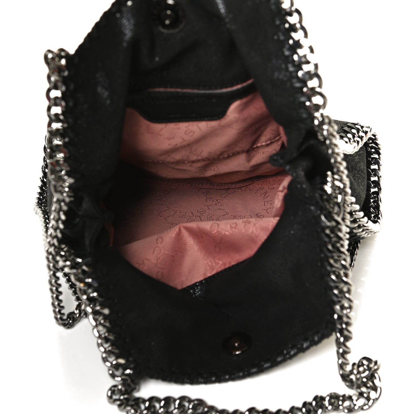 Shaggy Deer Mini Falabella Fold Over Tote Black