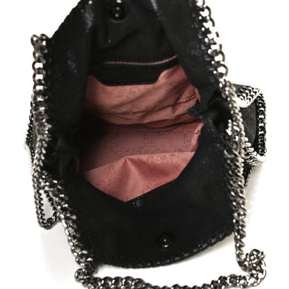 Stella McCartney Shaggy Deer Mini Falabella Fold Over Tote Black 4 of 10