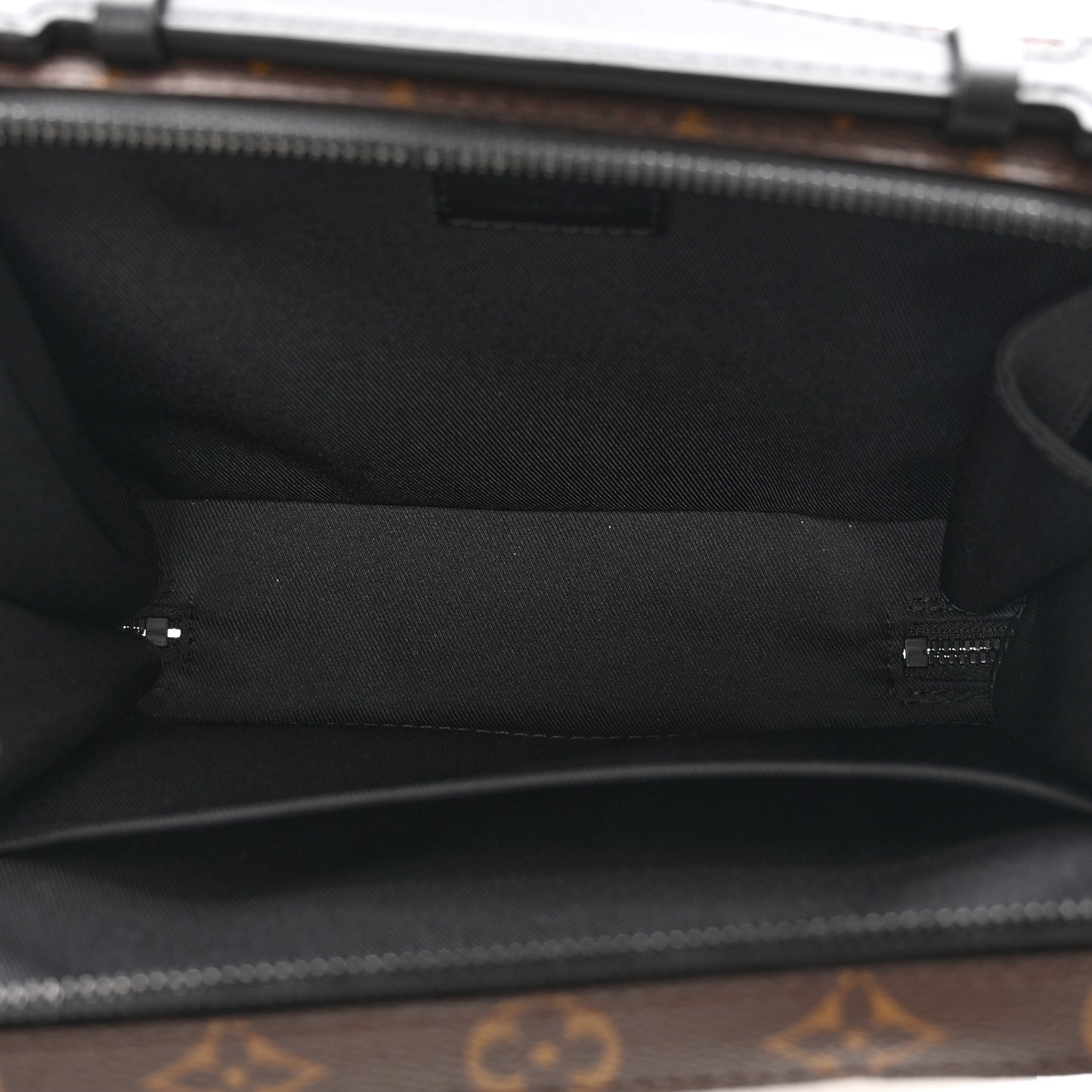 LOUIS VUITTON Monogram Macassar Handle Soft Trunk Black