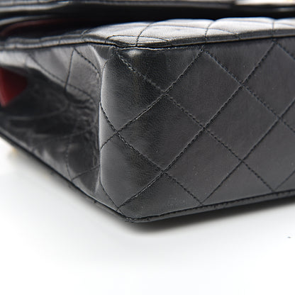 Chanel Lambskin Quilted Medium Double Flap Black 9 of 17