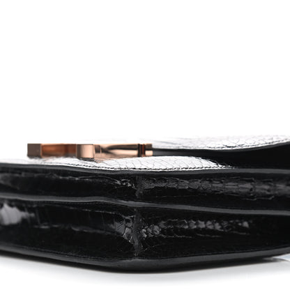Hermes Shiny Alligator Constance 18 Black 9 of 9