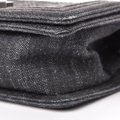 Chanel Denim Quilted Small Boy Flap Black 10 of 14